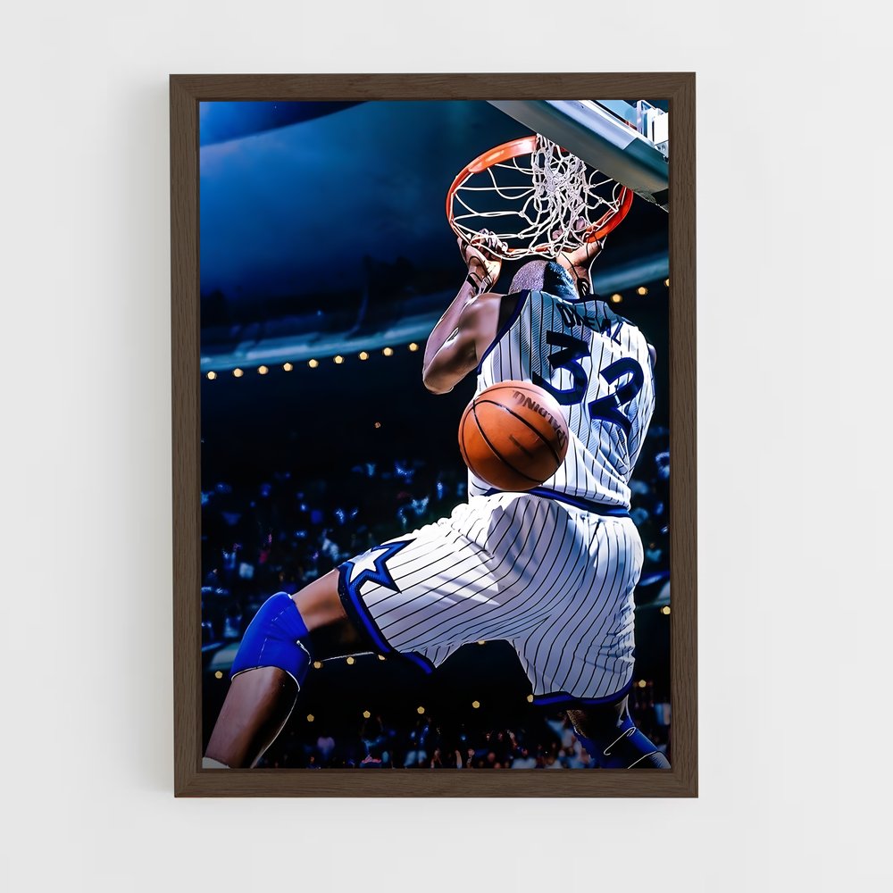 Poster Shaquille dunk – affiche Basketball (vue 5)